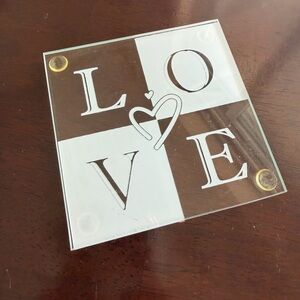 Glass LOVE Coaster